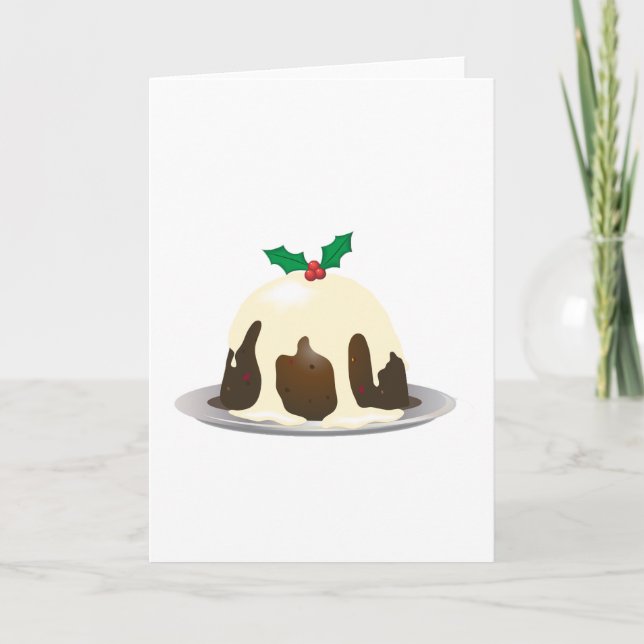 Christmas Pudding Greeting Cards (Front)