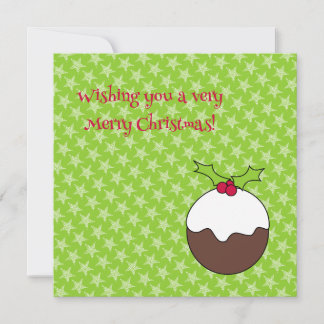 Christmas Pudding Greetings Card