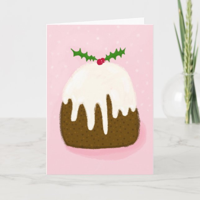 Christmas Pudding Holiday Card (Front)