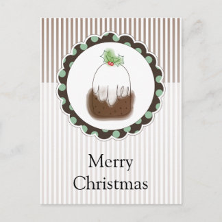 Christmas Pudding Holiday Postcard