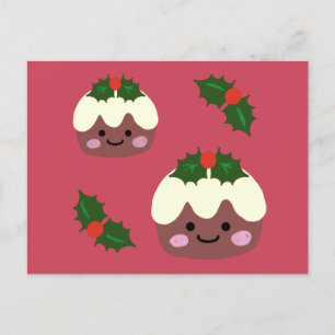 Christmas Pudding Holiday Postcard