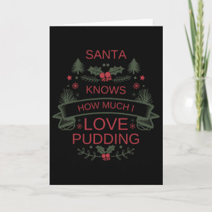 Christmas Pudding Lover Shirt For Comfort Foodies  Card