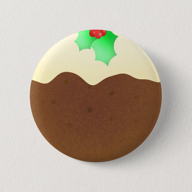 Christmas pudding - pin badge (Front)