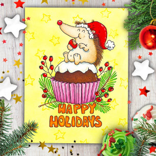 Christmas Pudding Postcard