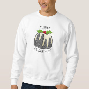 Christmas Pudding Silver Glitter Sweatshirt