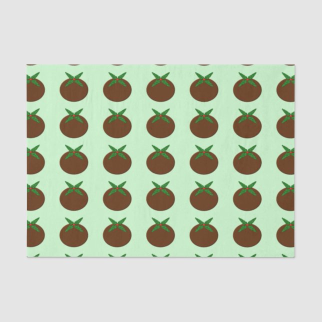Christmas Pudding Tissue Paper (Front)