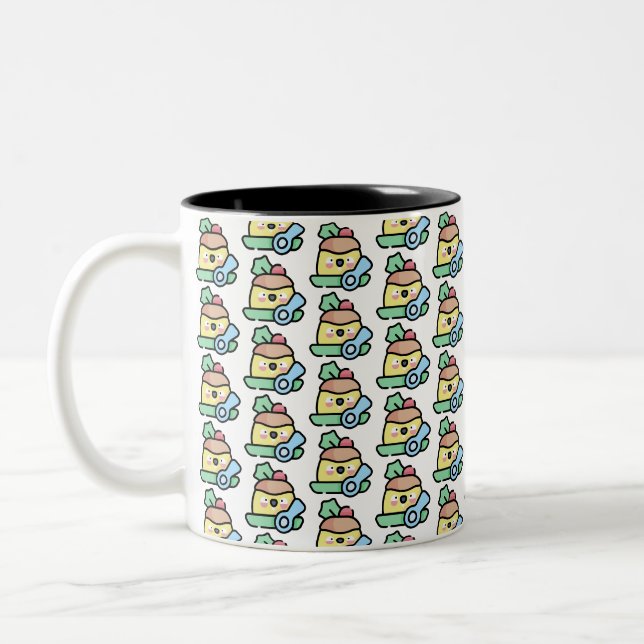 christmas pudding Two-Tone coffee mug (Left)