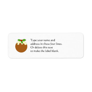 Christmas Pudding. White background.