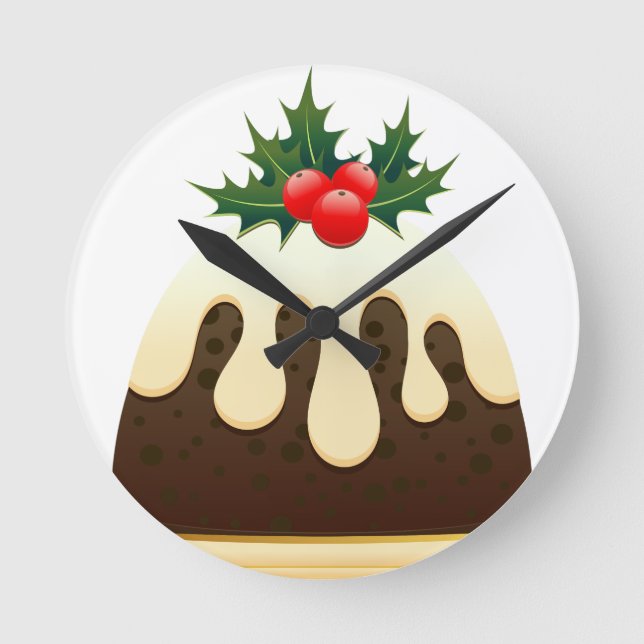 christmas puddings round clock (Front)
