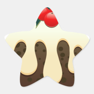 christmas puddings star sticker