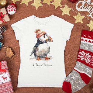 Christmas Puffin, customisable T-Shirt