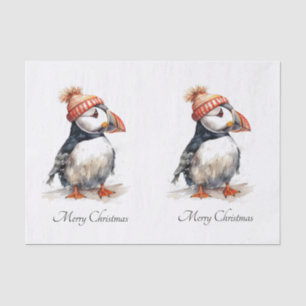 Christmas Puffin, customisable Tissue Paper