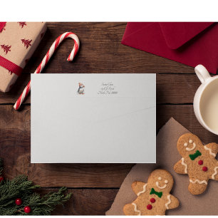 Christmas Puffin, customisable Wrap Around Label