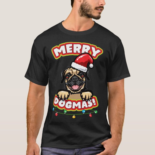 Christmas Pug Classic  854 T-Shirt (Front)