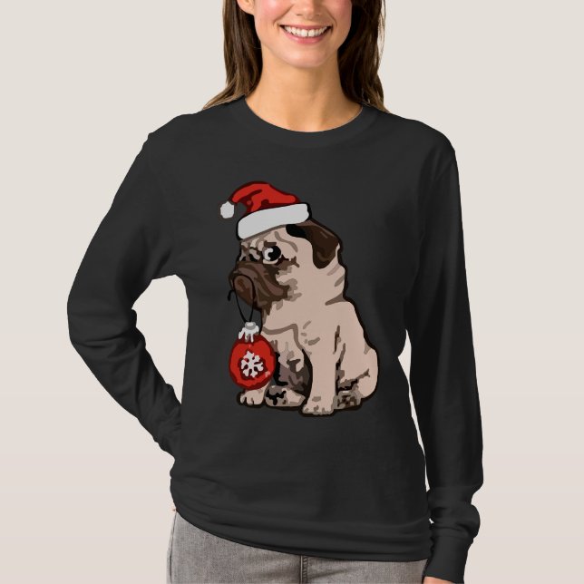 Christmas Pug Classic T-Shirt 168 (Front)