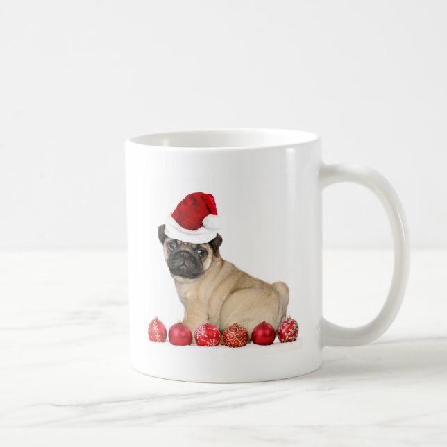 Christmas pug dog coffee mug (Right)