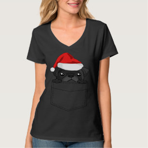 Christmas Pug Dog In Your Pocket T-Shirt