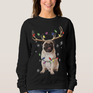 Christmas Pug Dog Reindeer Classic T-Shirt 415 Sweatshirt