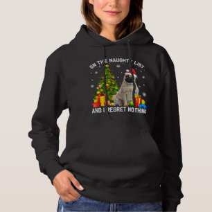 Christmas Pug Dog Xmas Naughty List And I Regret N Hoodie