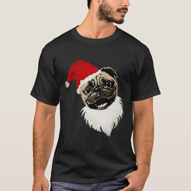 Christmas Pug Face 10 T-Shirt (Front)
