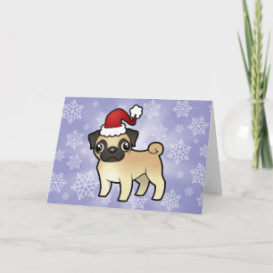 Christmas Pug Holiday Card