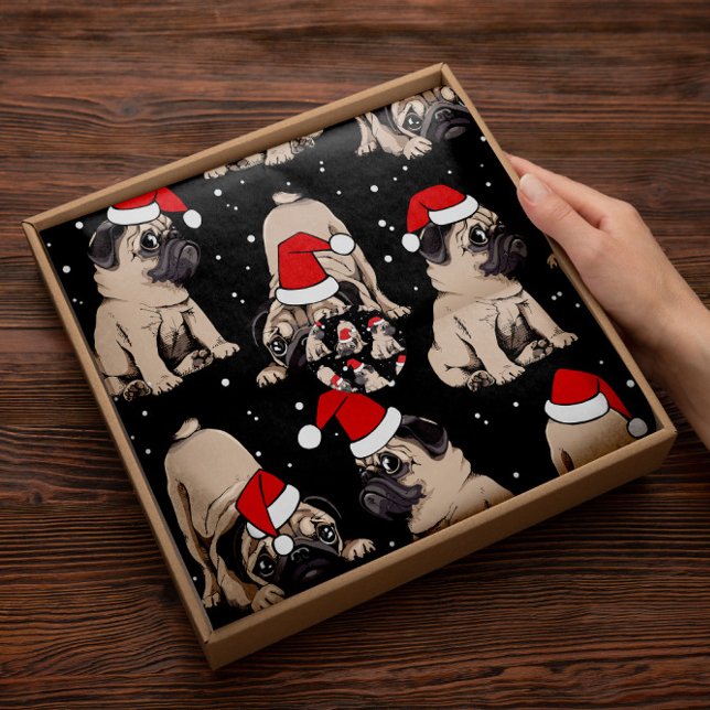 Christmas Pug Holiday | Dog Tissue Paper (Creator Uploaded)