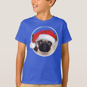 Christmas Pug - Kids' Basic Hanes T-Shirt