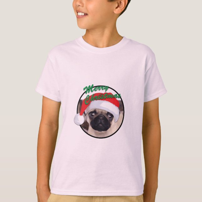 Christmas Pug - Kids' Basic T-Shirt (Front)