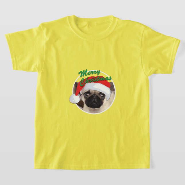 Christmas Pug - Kids' Basic T-Shirt (Laydown)
