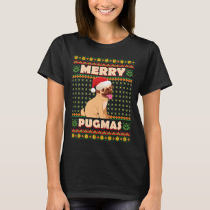 Christmas Pug Merry Xmas Dog Life Essential T-Shir T-Shirt
