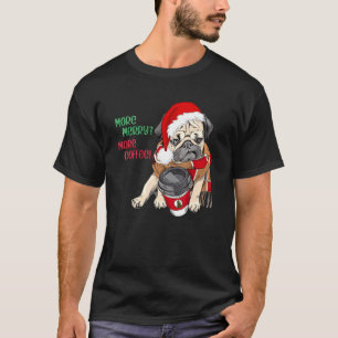 Christmas Pug Needs More Coffee Cute Christmas T-Shirt