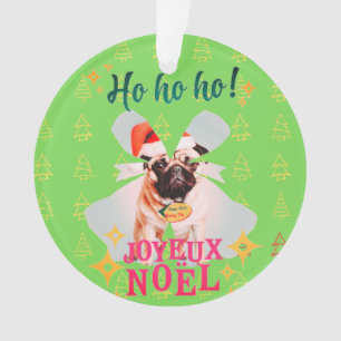 Christmas pug ornament