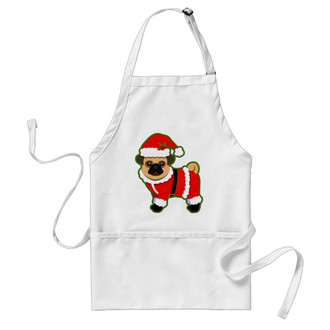 Christmas pug standard apron (Front)