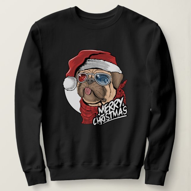 Christmas Pug Sweatshirt (Design Front)