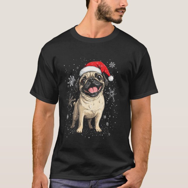 Christmas Pug T-Shirt (Front)