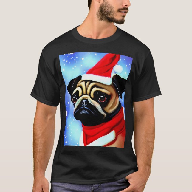 Christmas Pug T-Shirt (Front)