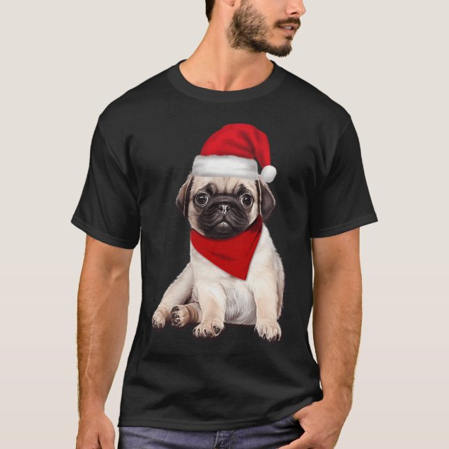 Christmas Pug T-Shirt (Front)