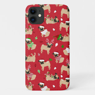 Christmas Pugs Red Case-Mate iPhone Case