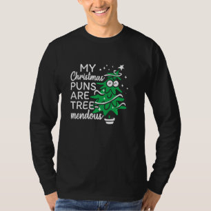 Christmas Puns Treemendous Elf Santa December Chri T-Shirt