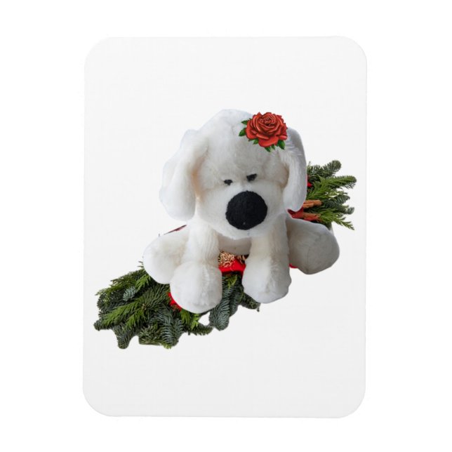 Christmas Pup  Magnet (Vertical)