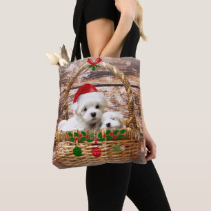 Christmas Puppies, adorable, Tote Bag