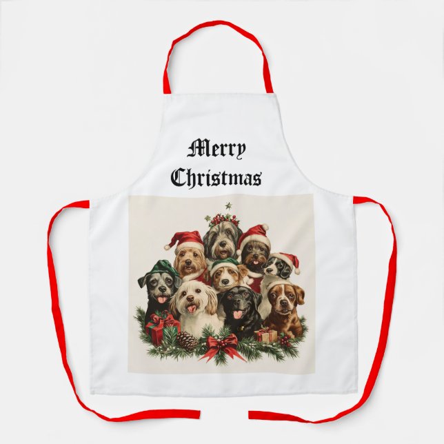 Christmas Puppy Apron (Front)