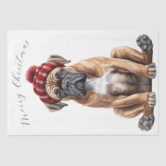 Christmas Puppy Dog Tissue Paper (Front)
