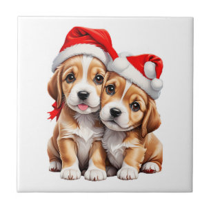 Christmas Puppy Dogs Tile