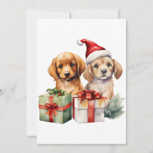 Christmas Puppy Invitation