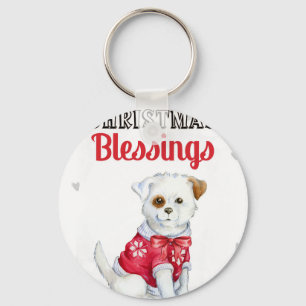Christmas Puppy Key Ring