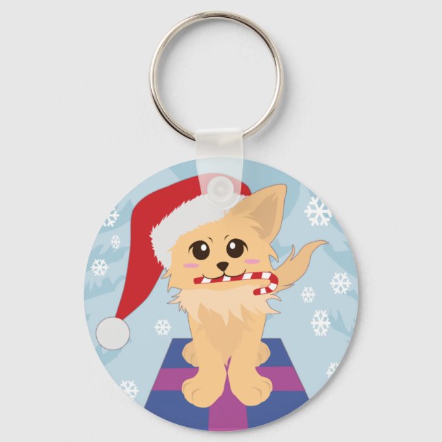 Christmas Puppy Key Ring (Front)