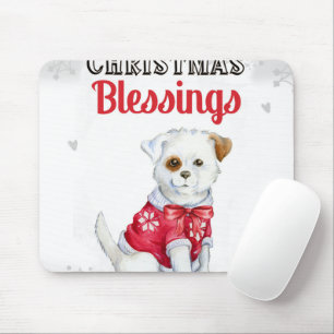 Christmas Puppy Mouse Pad