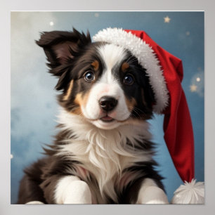 Christmas Puppy Poster