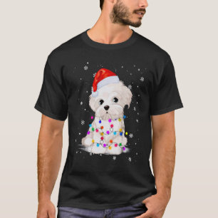 CHRISTMAS    PUPPY TANGLED IN CHRISTMAS LIGHTS T-Shirt